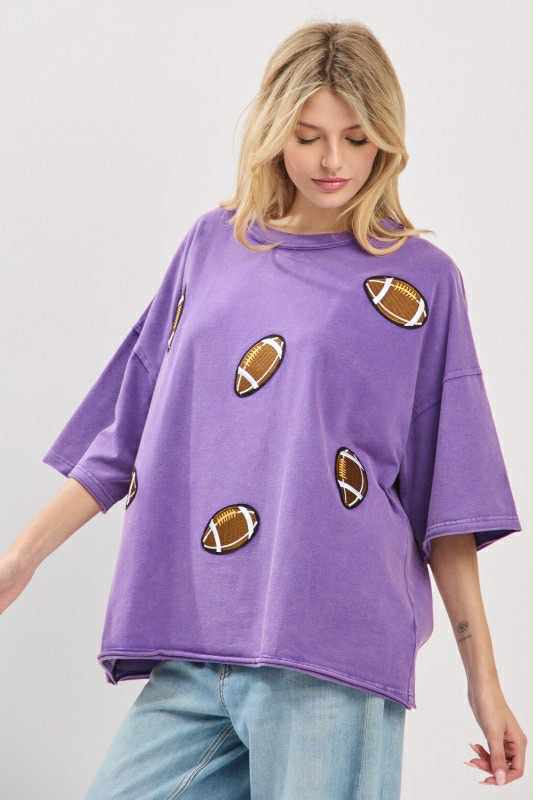 Football Patch Mineral Wash Top