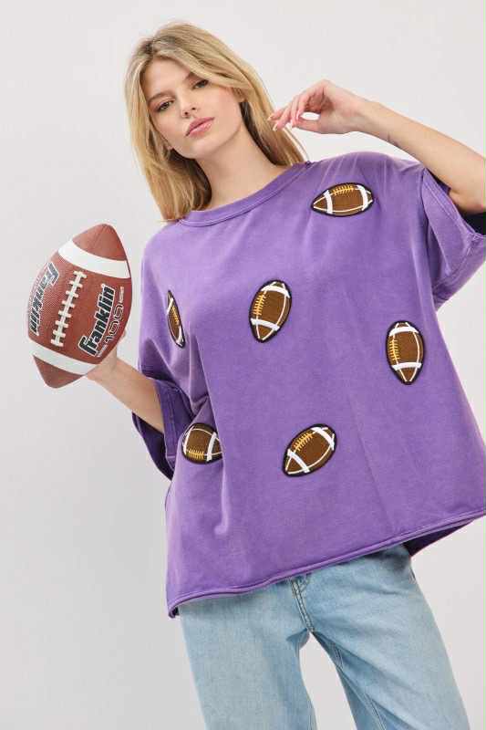 Football Patch Mineral Wash Top