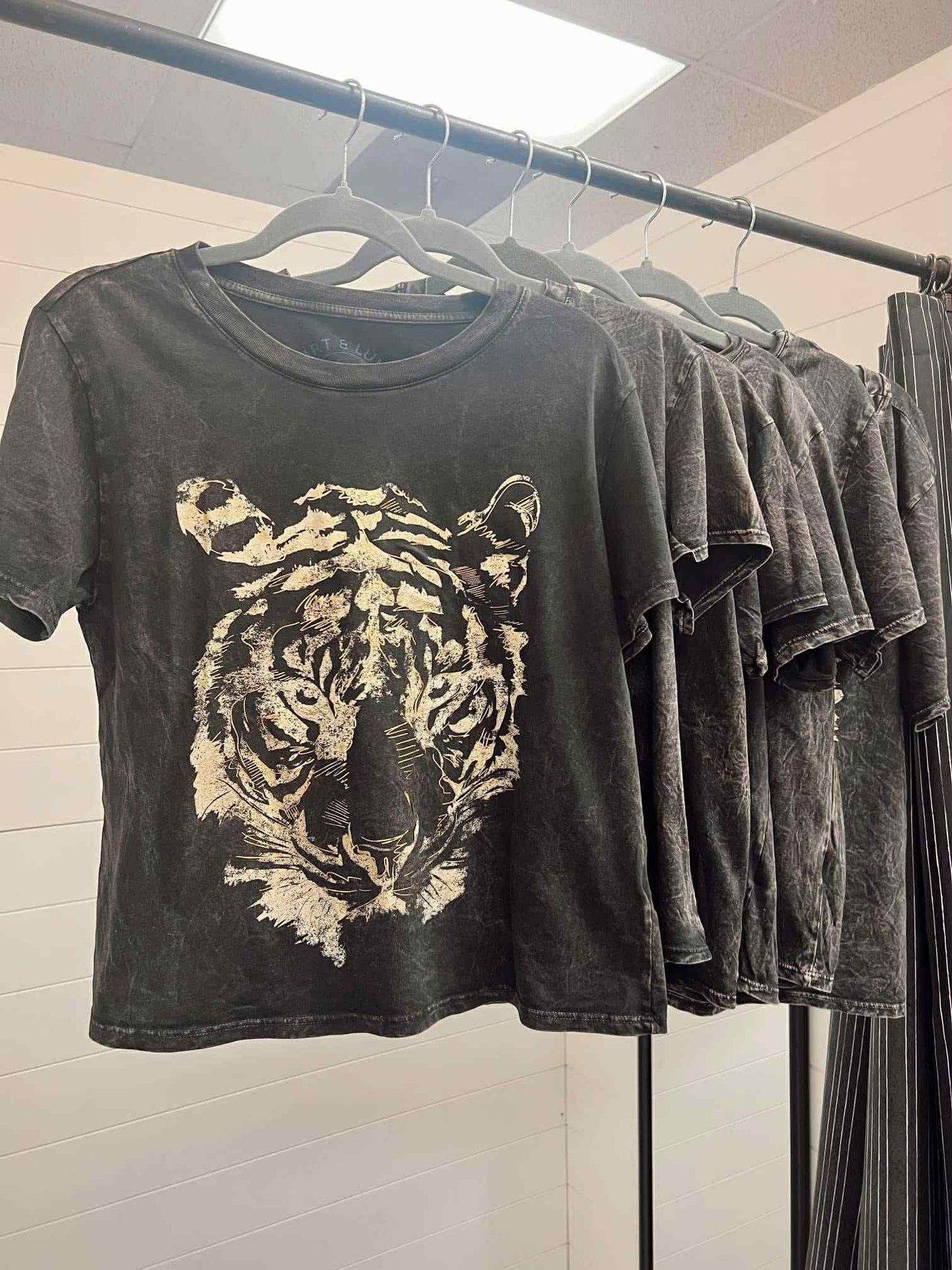 Gold Foil Tiger Graphic T-Shirt