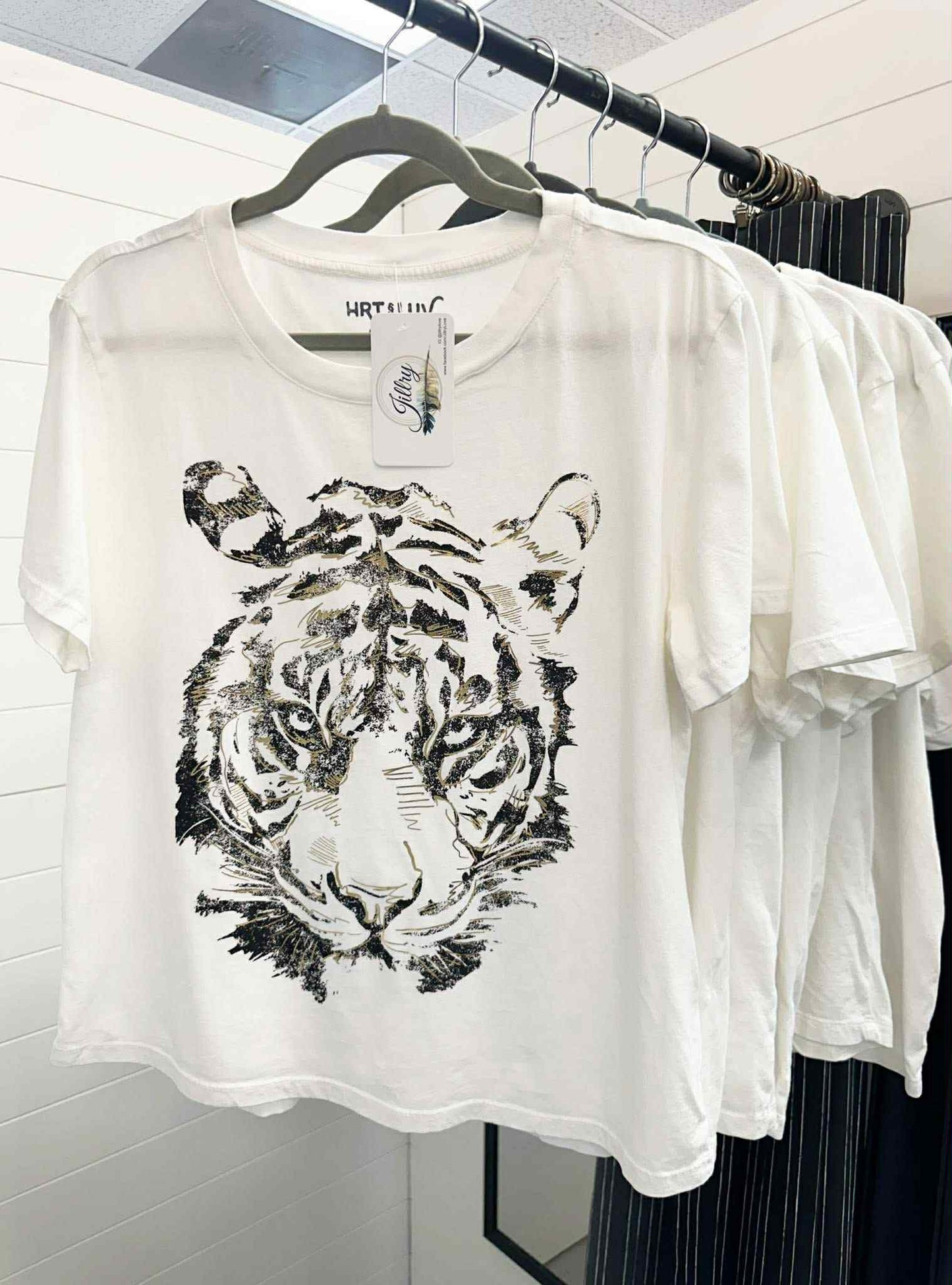 Gold Foil Tiger Graphic T-Shirt