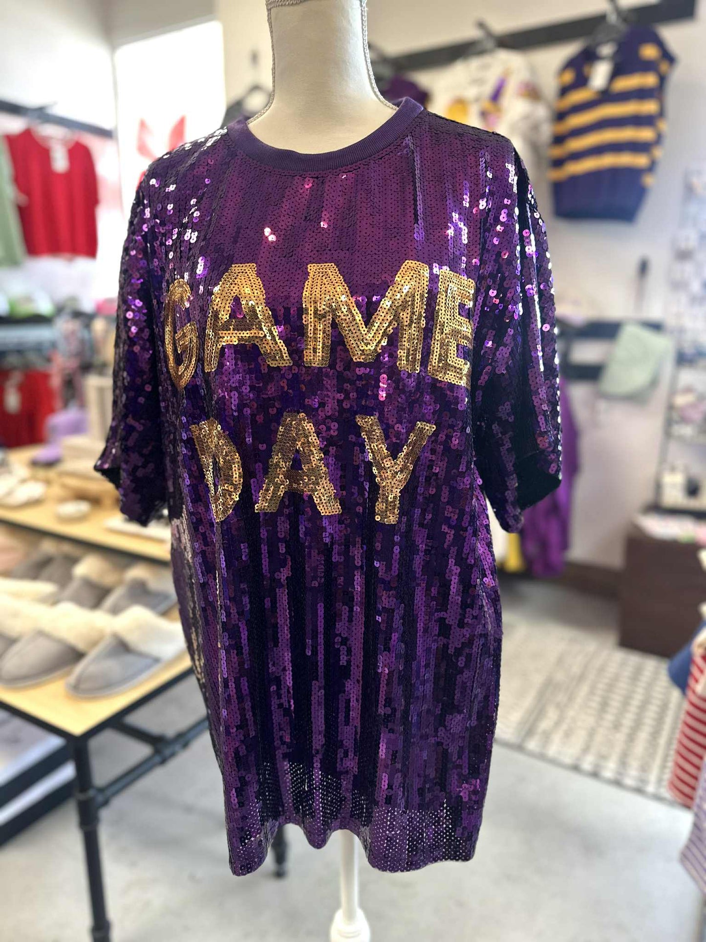 Plus Sequin Game Day Tunic Top