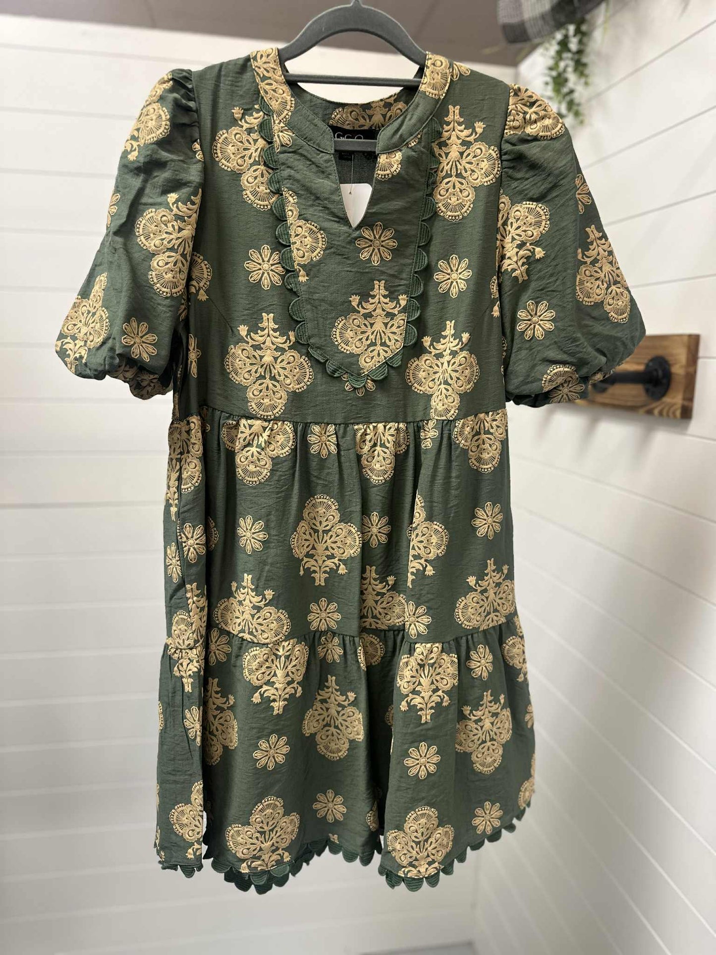 Olive Scroll Dress