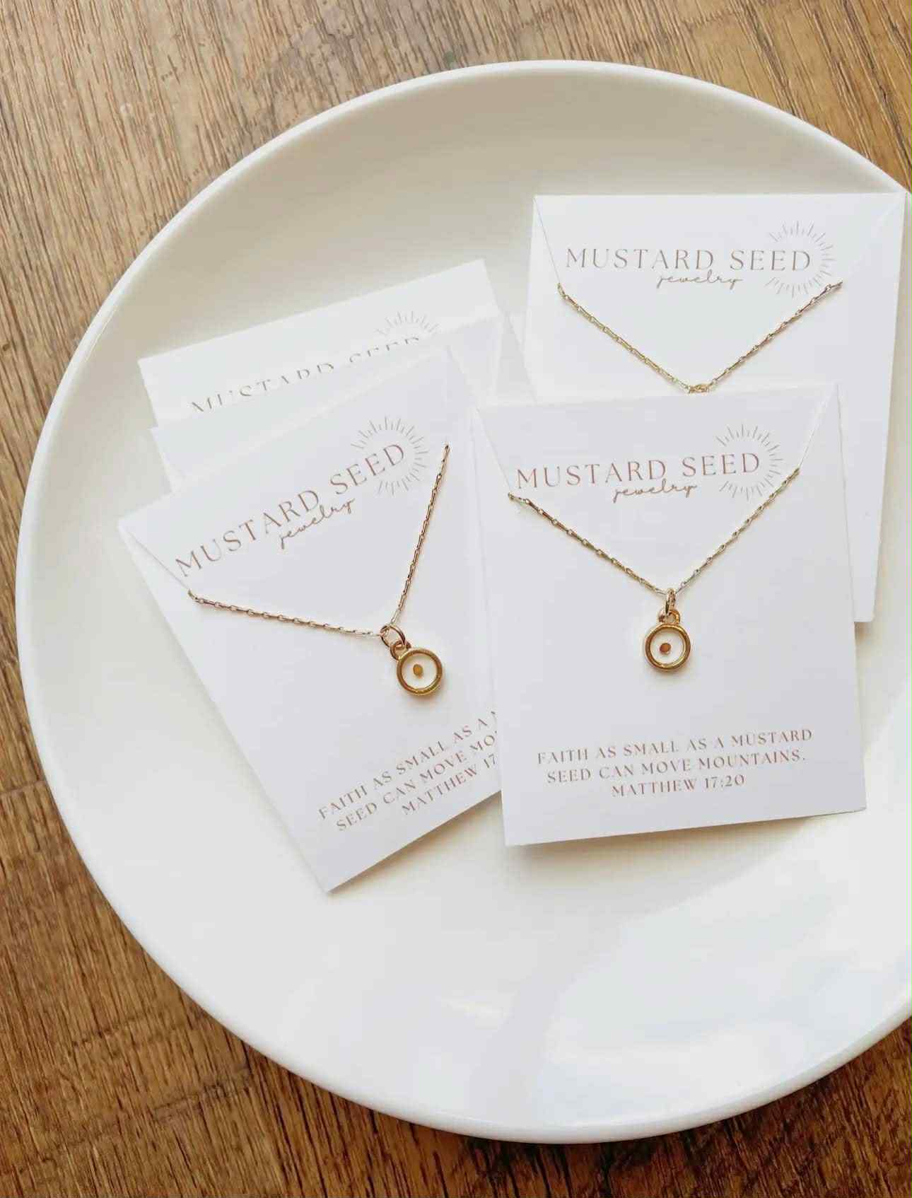 Mustard Seed Charm Necklace