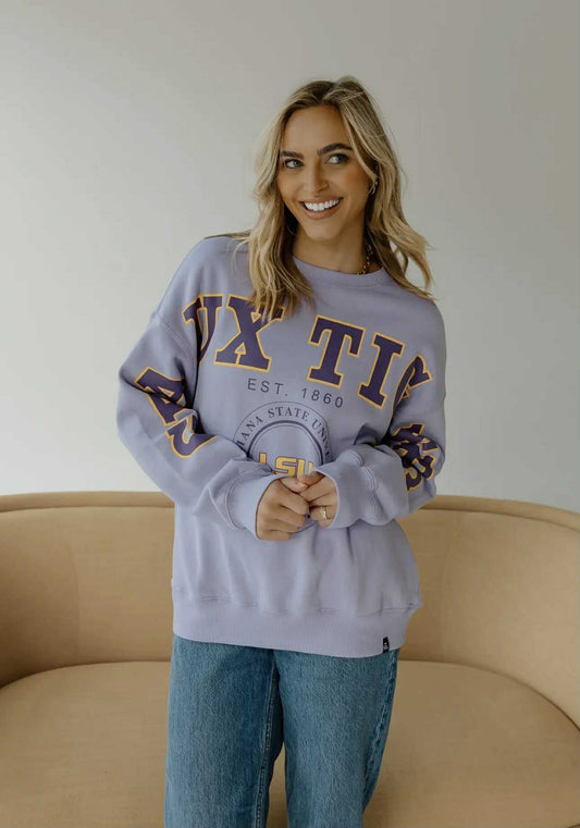 Geaux Tigers Split Sleeve Pullover