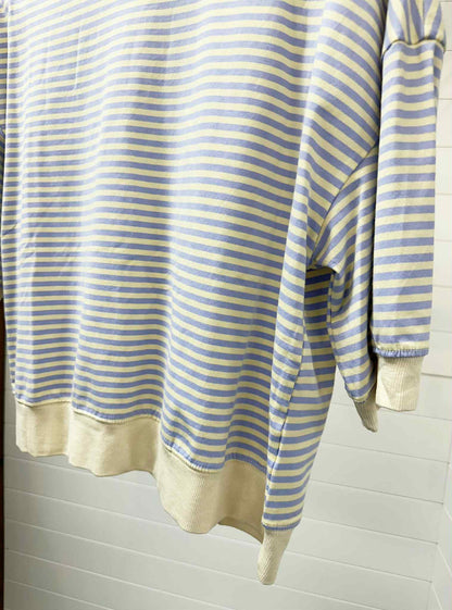 Lavender & Cream Striped Top