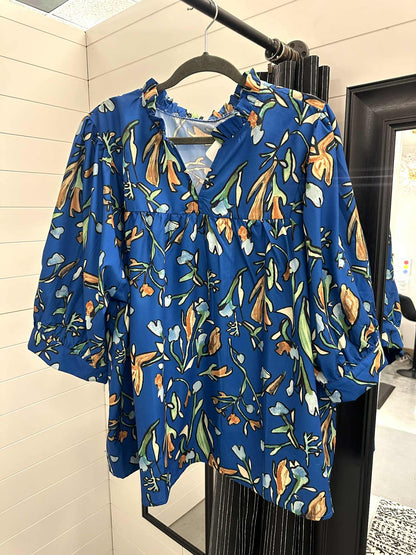 Plus Floral Blouse