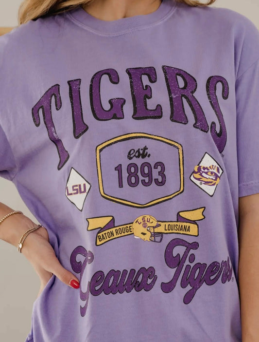 Vintage Inspired Tigers Patch T-Shirt