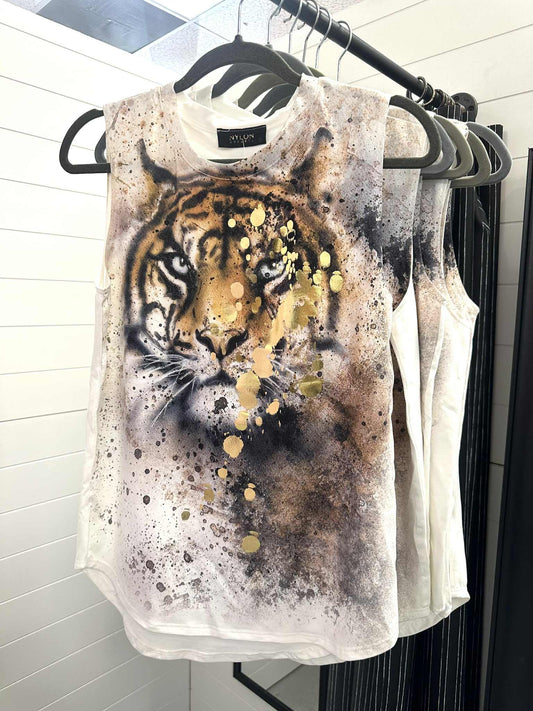 Glam Tiger Sleeveless Top