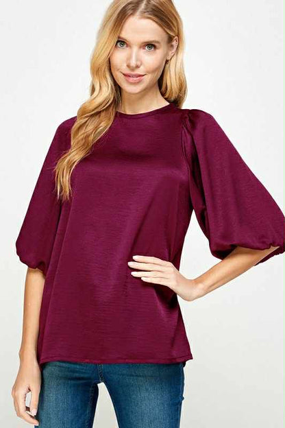 Satin Plum Airflow Top