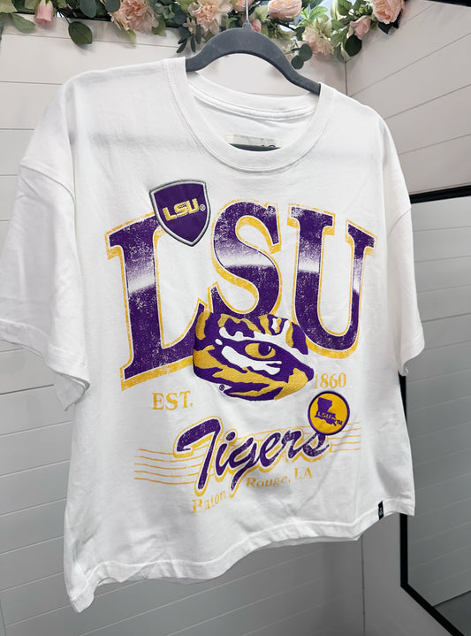 Officially Licensed LSU Semi Crop Tee
