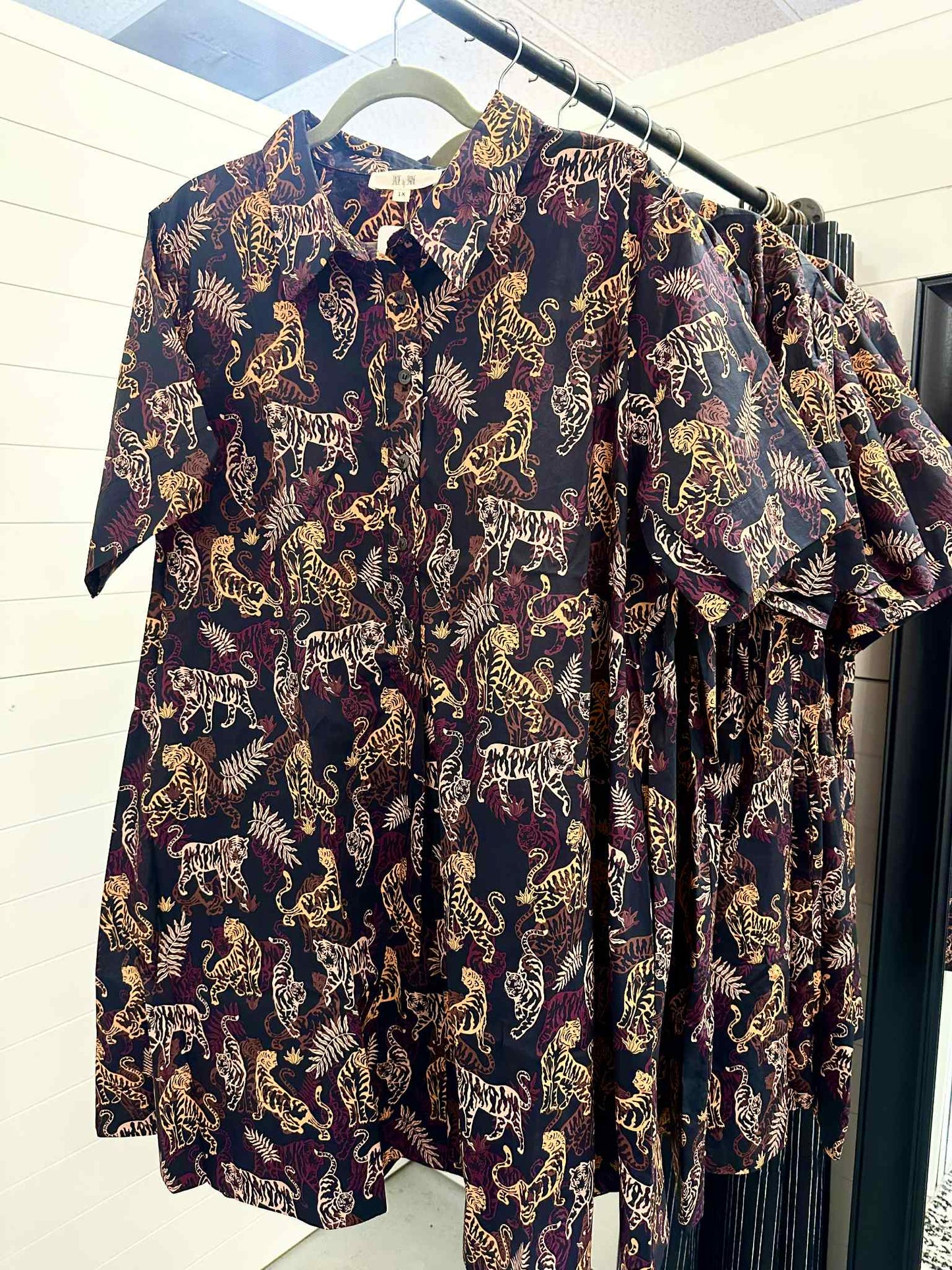 Plus Tiger Print Dress