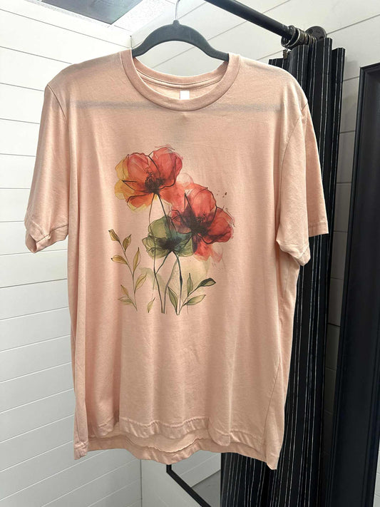 Watercolor Floral Tee