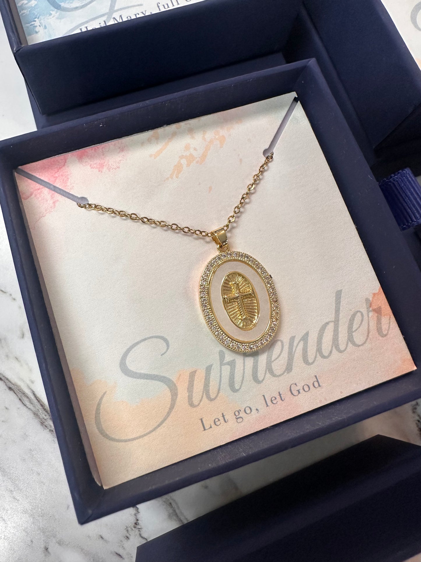 Surrender Cross Necklace