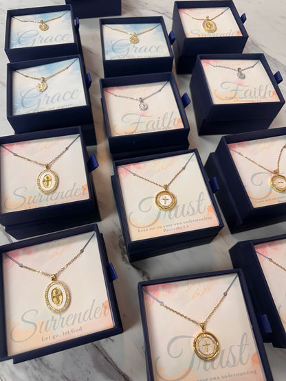 Trust Cross Pendant Necklace