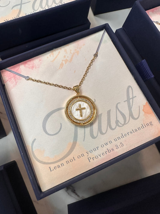 Trust Cross Pendant Necklace