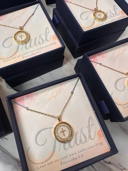 Trust Cross Pendant Necklace