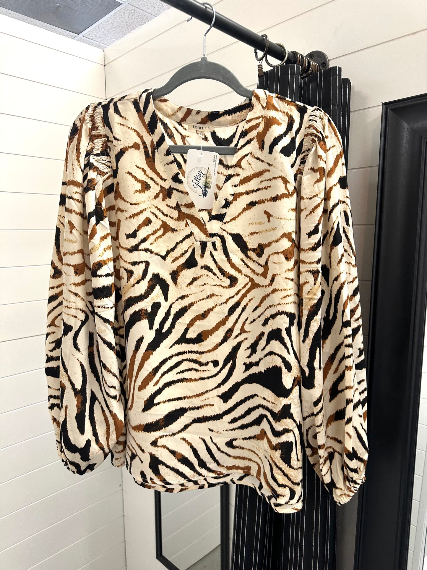 Tiger Print Blouse