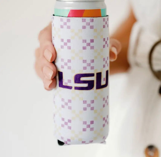 LSU Skinny Koozie