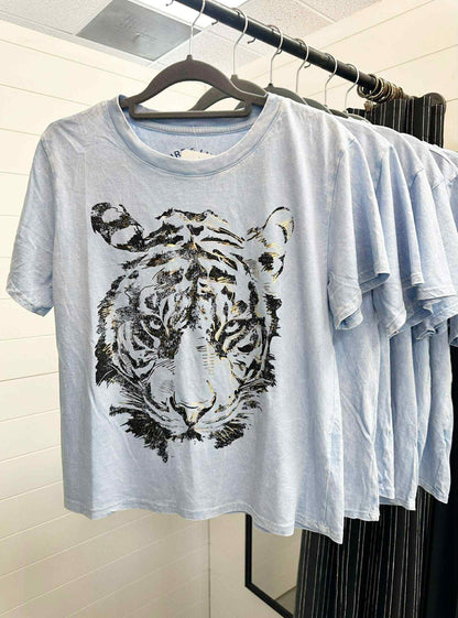 Gold Foil Tiger Graphic T-Shirt