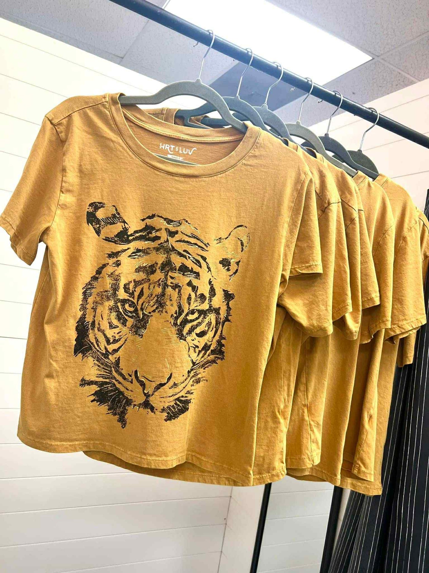 Gold Foil Tiger Graphic T-Shirt