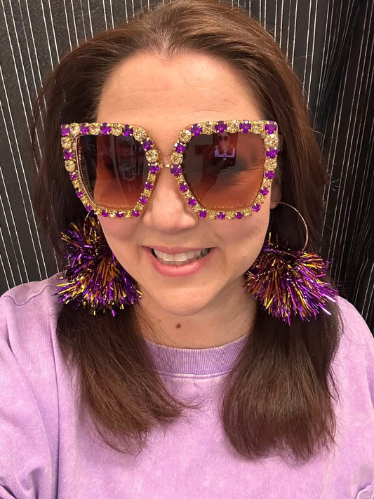 Rhinestone Game Day Sunglasses