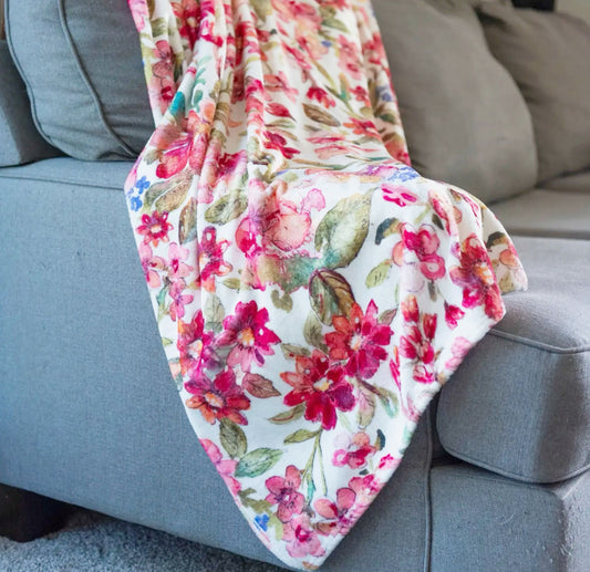 Red Floral Blanket