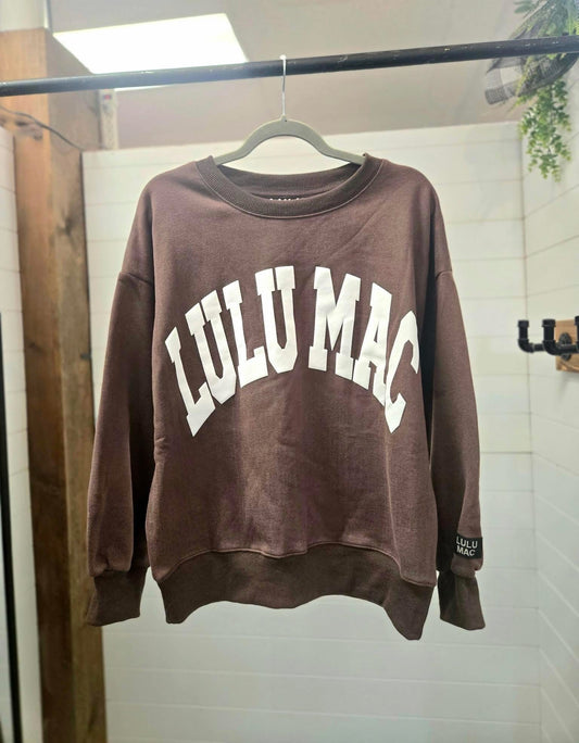 Lulu Mac Brown Logo Sweatshirt