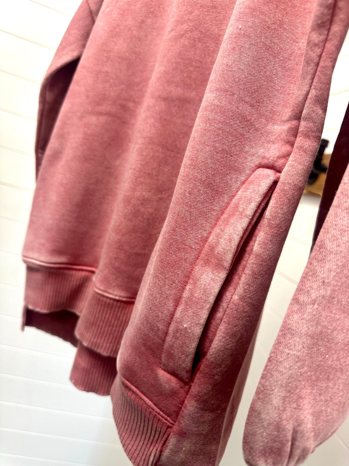 Zen Rusty Rose Pullover with Pockets