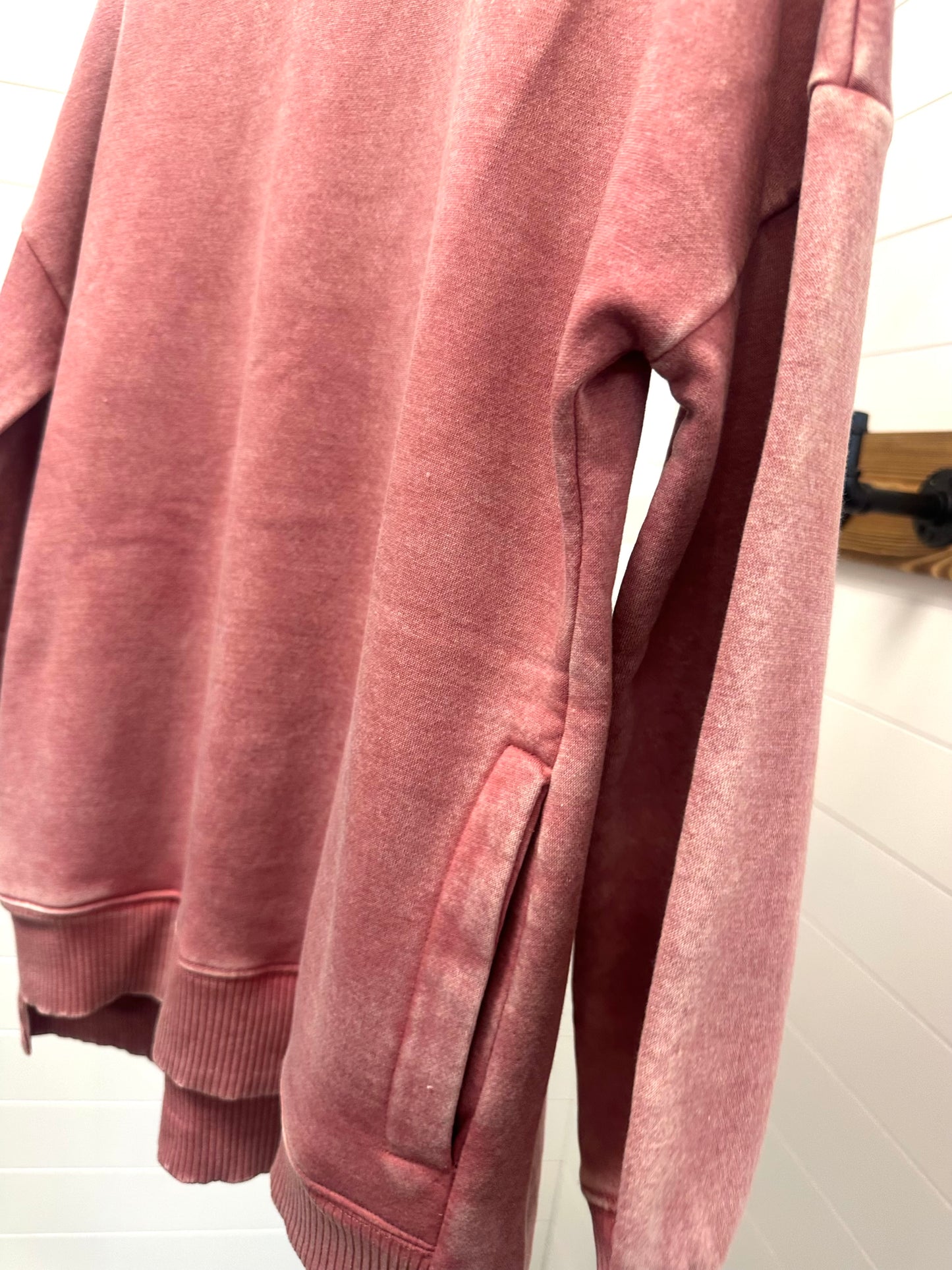 Zen Rusty Rose Pullover with Pockets