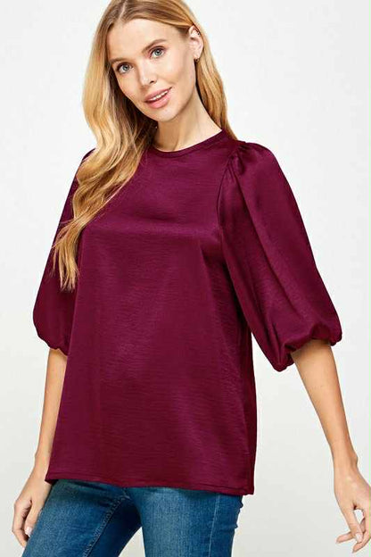Satin Plum Airflow Top
