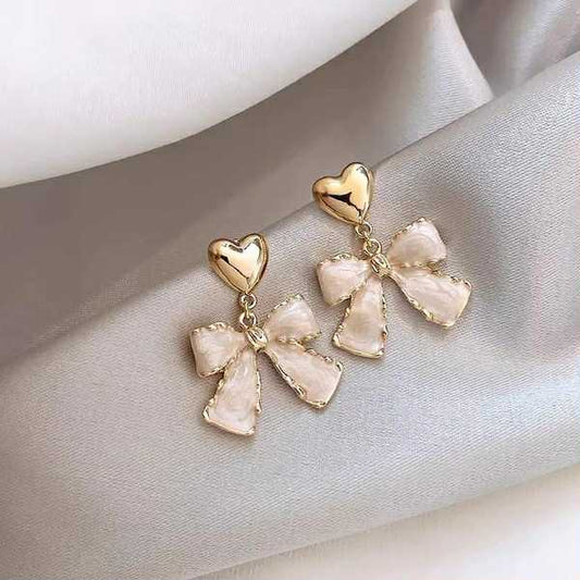 Bow Heart Earrings