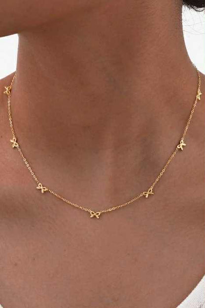 Dainty Bow Necklace