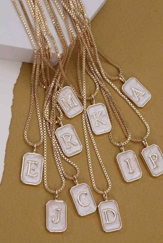 Pearly Initial Necklace