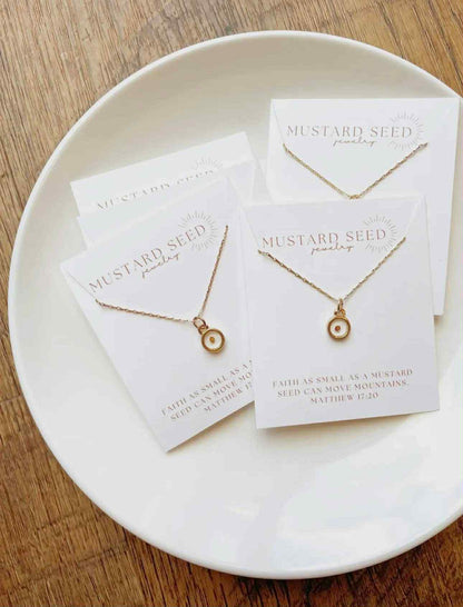 Mustard Seed Charm Necklace
